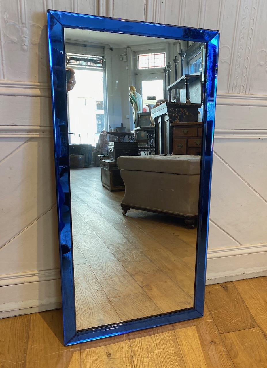 30's Blue Border Mirror