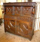 Antique Charles II Oak Court Cupboard
