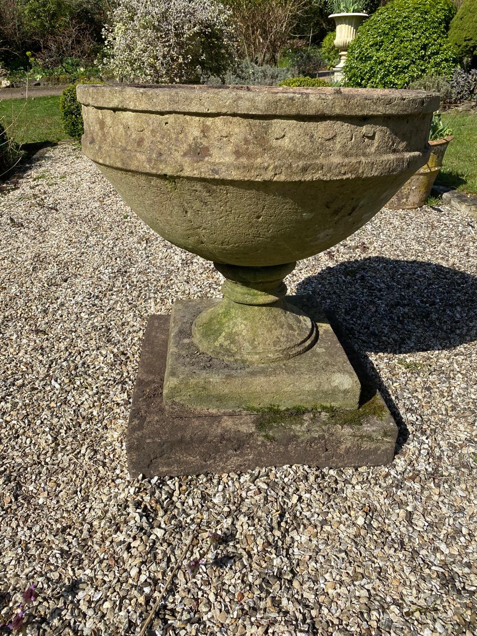 Composition Stone Garden Urn