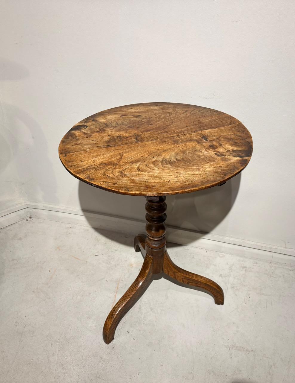 George III Elm Tripod Table