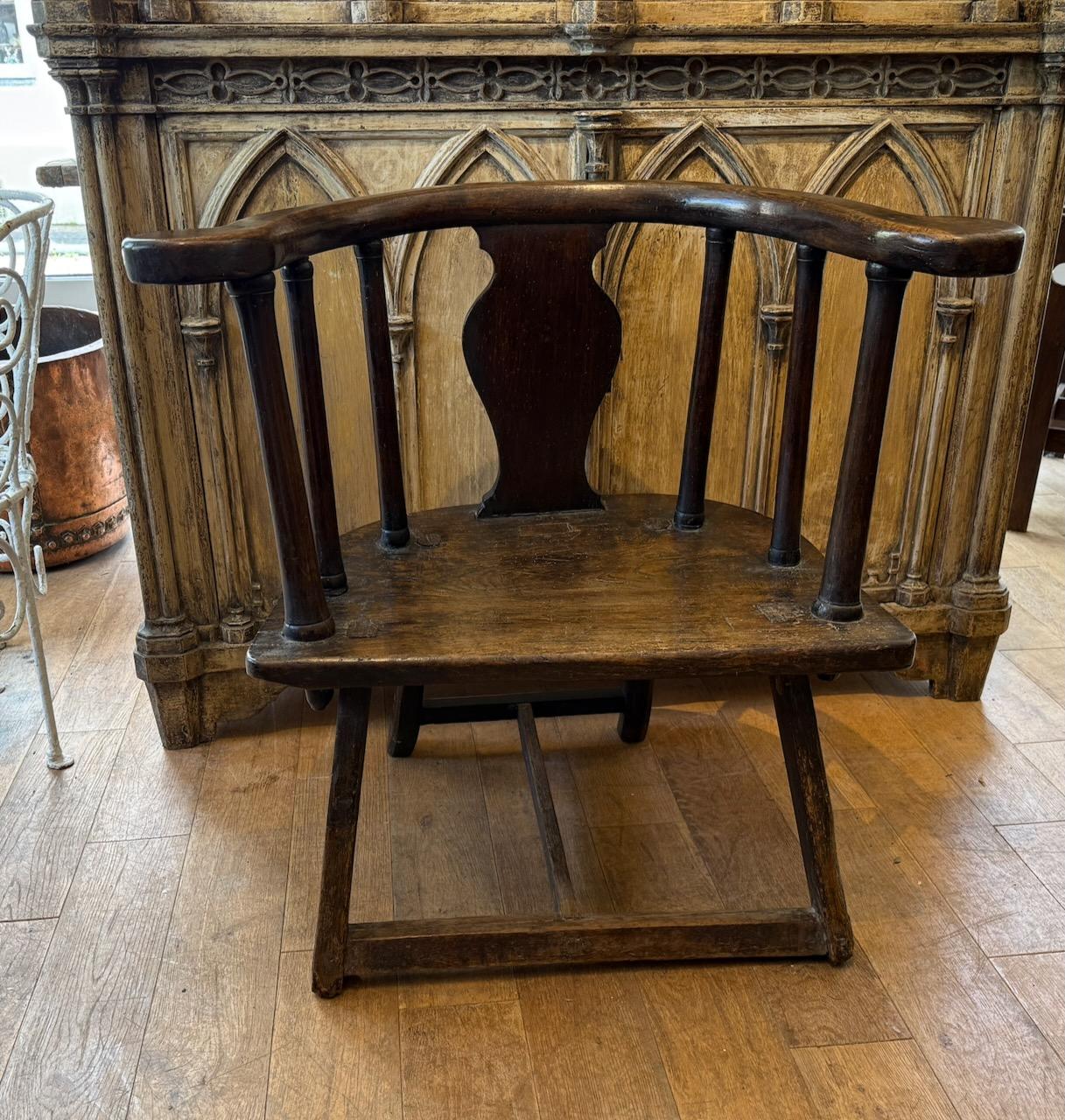 George IIi Primitive Oak Smokers Bow