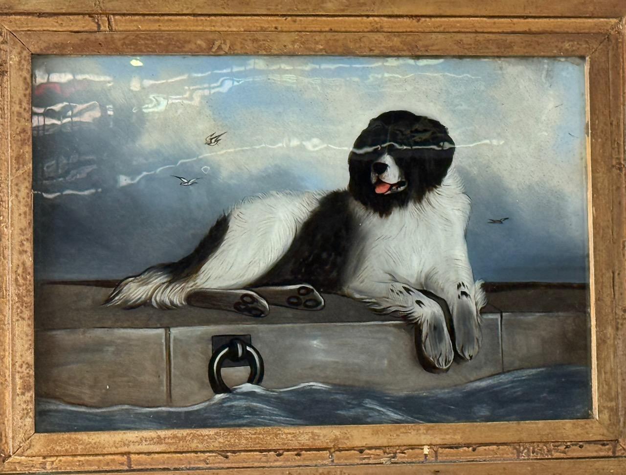 Antique Reverse Glass Painting
