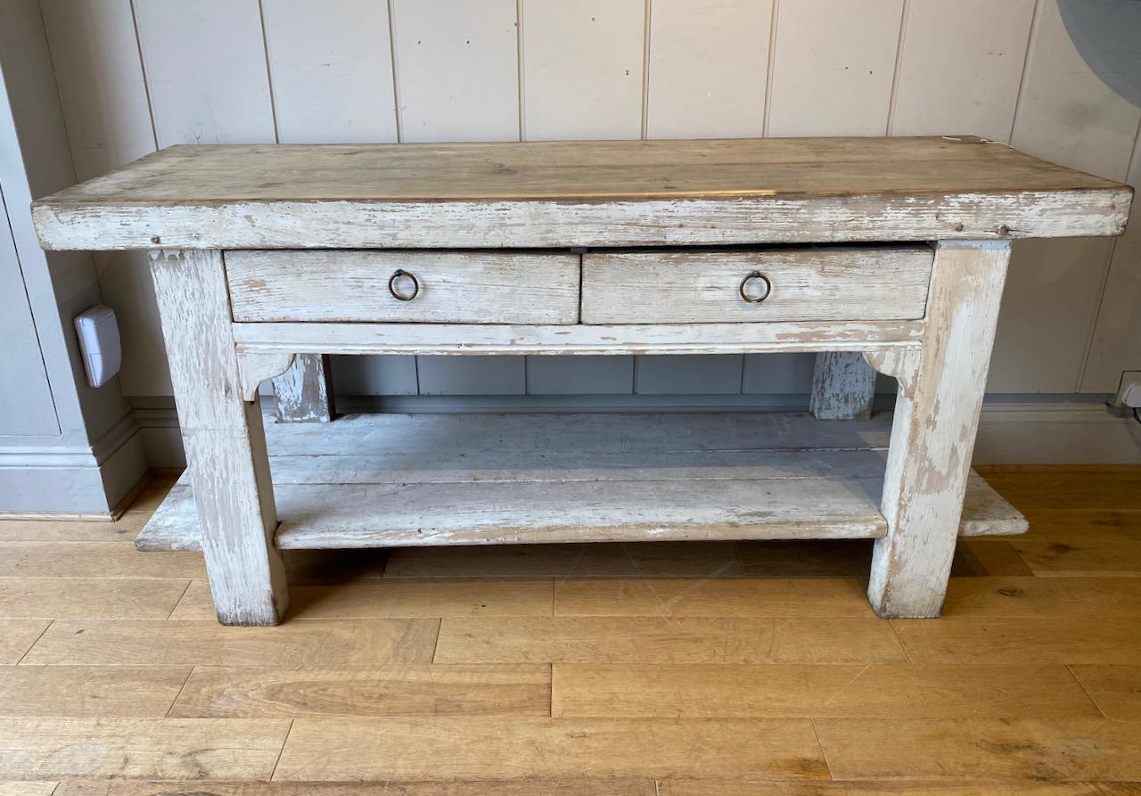 Lime Washed Butcher's Table
