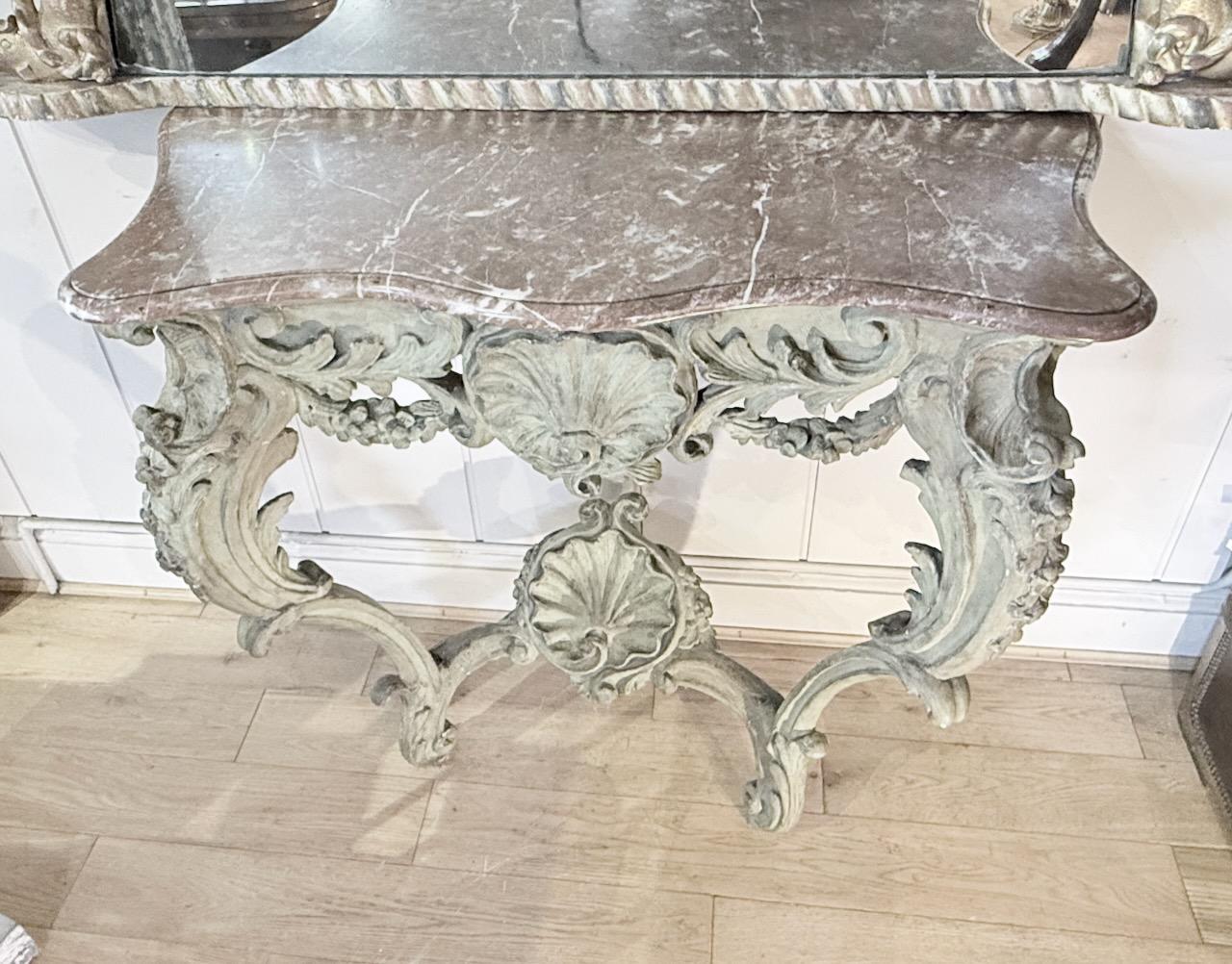 Louis XV Style Rococo Console Table