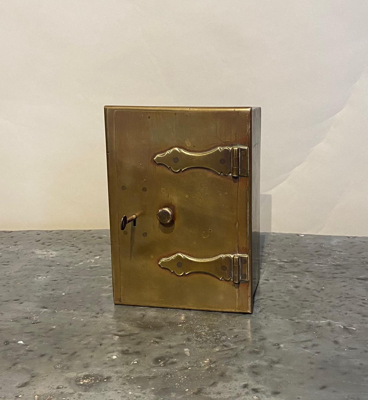 Miniature Brass Safe and Money Box