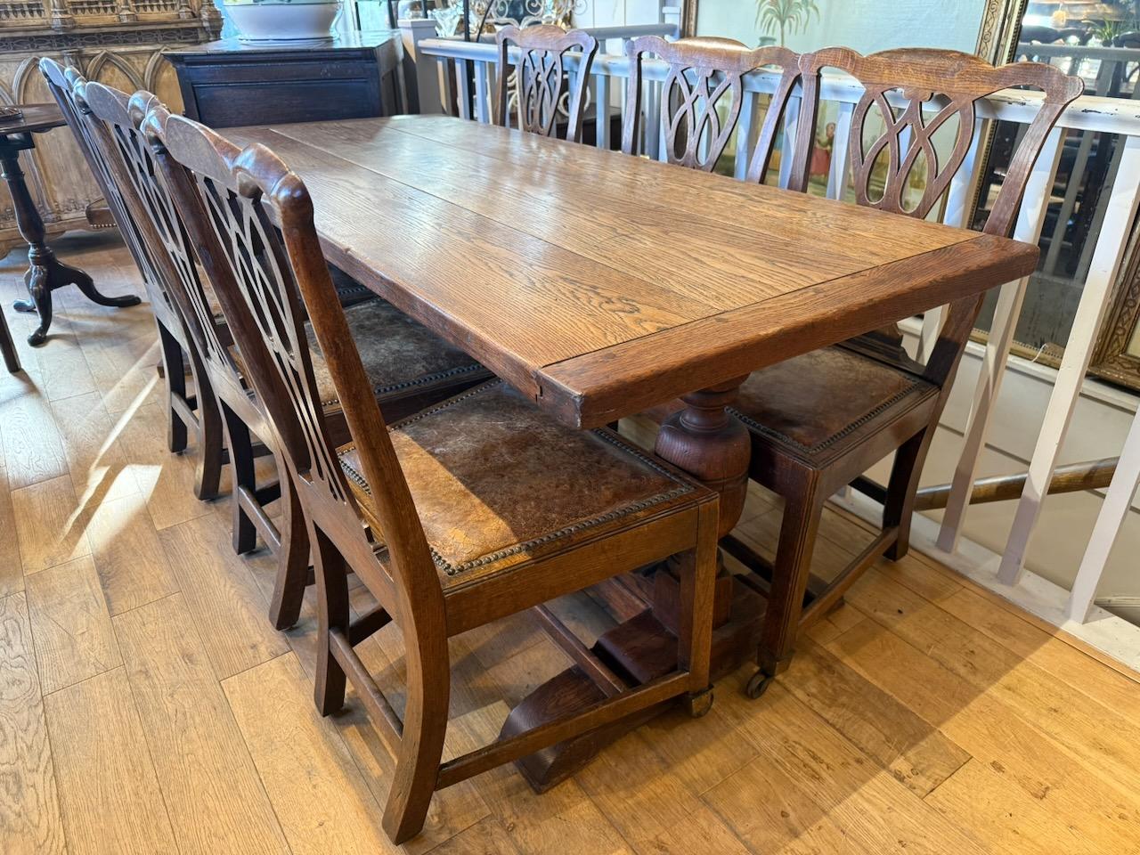 Antique Oak Refectory Table