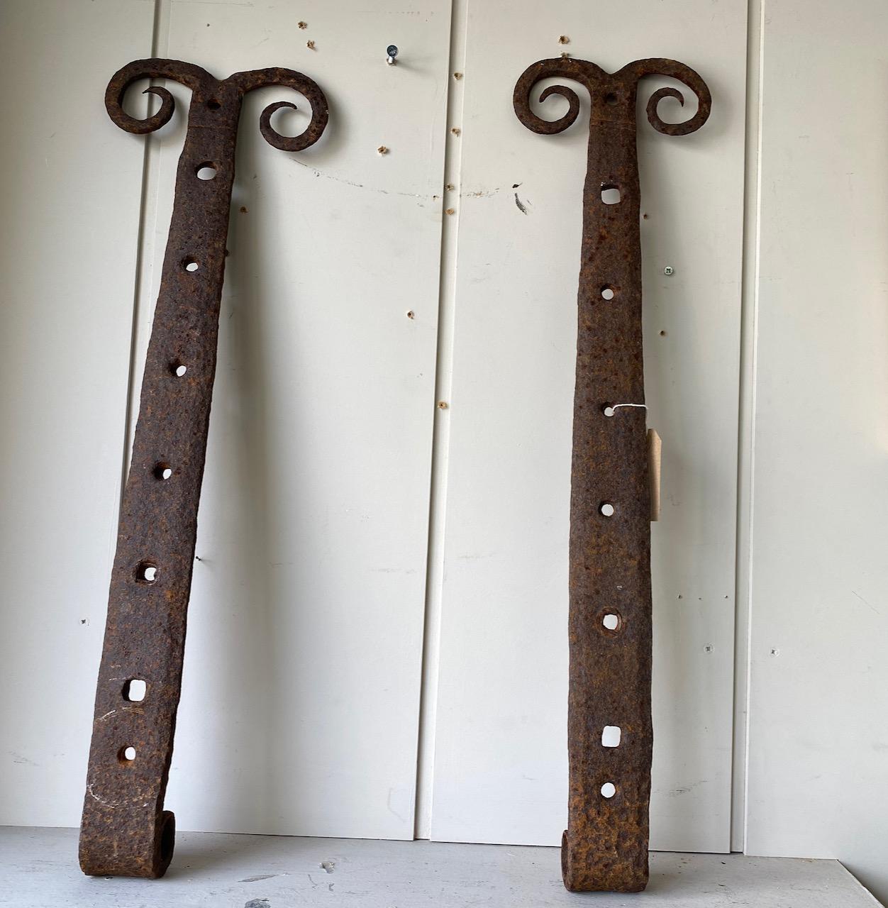 Pair of Wrought Iron Hinges,