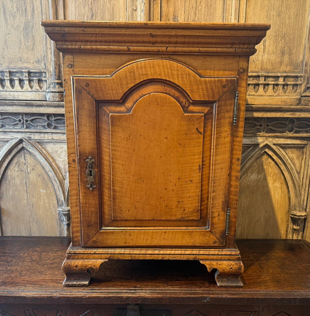 Antique Pensylvanian Tiger Maple Spice Cabinet
