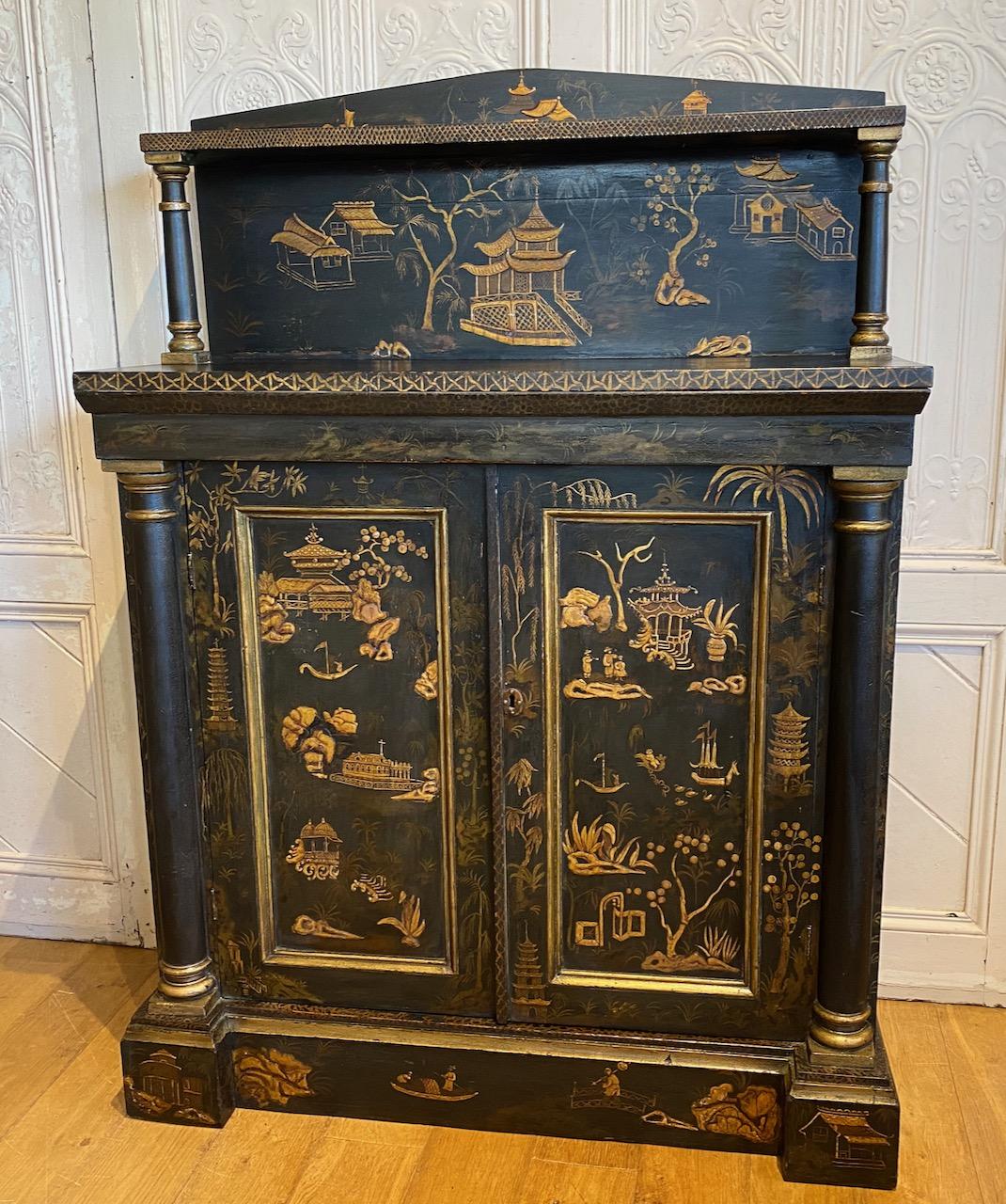 Regency Chiffonier with Chinoiserie Decoration