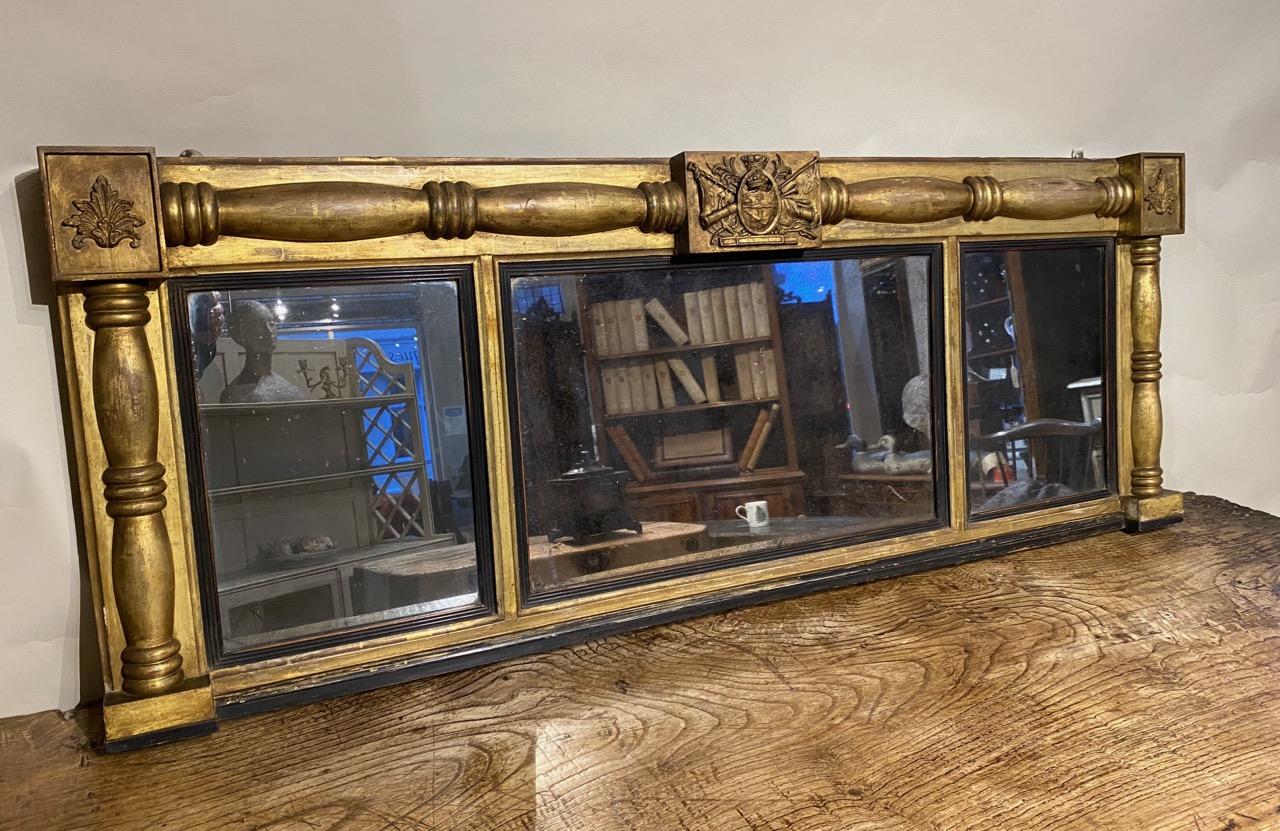 George IV Mantle Mirror with Nelson Coat of Arms
