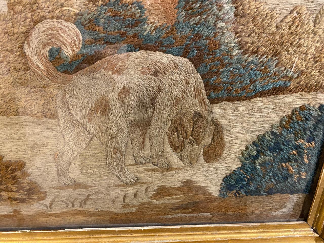 Regency Woolwork Picture of a Working Spaniel