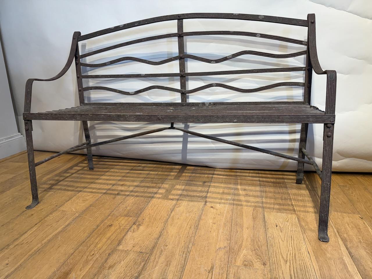 Regency Wrought Iron Garden Seat