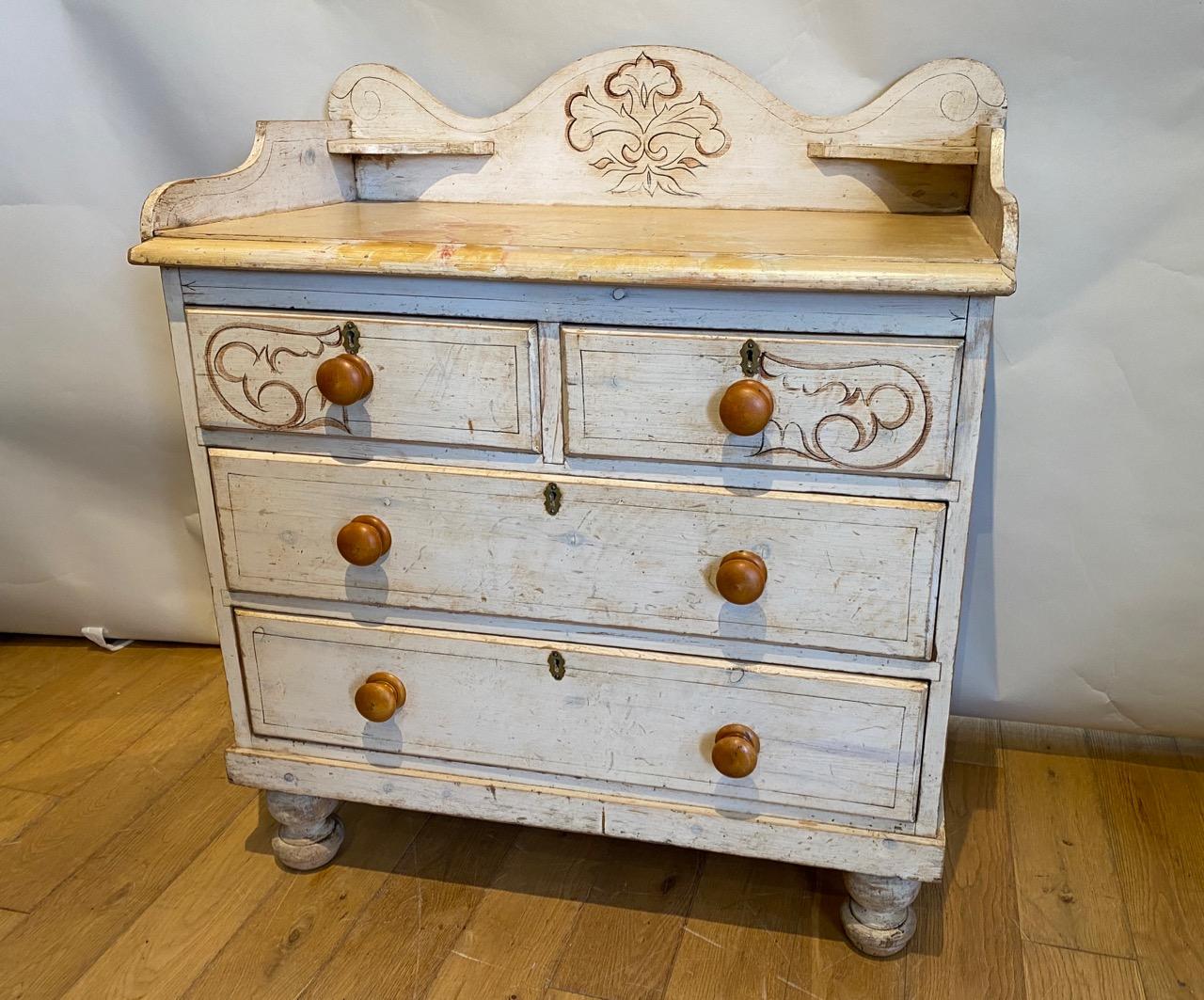 Victorian Painted Pine Chest