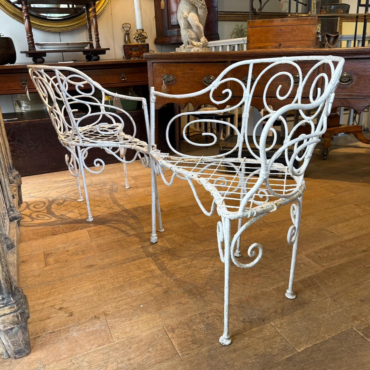 Wrought Iron Garden Love Seat